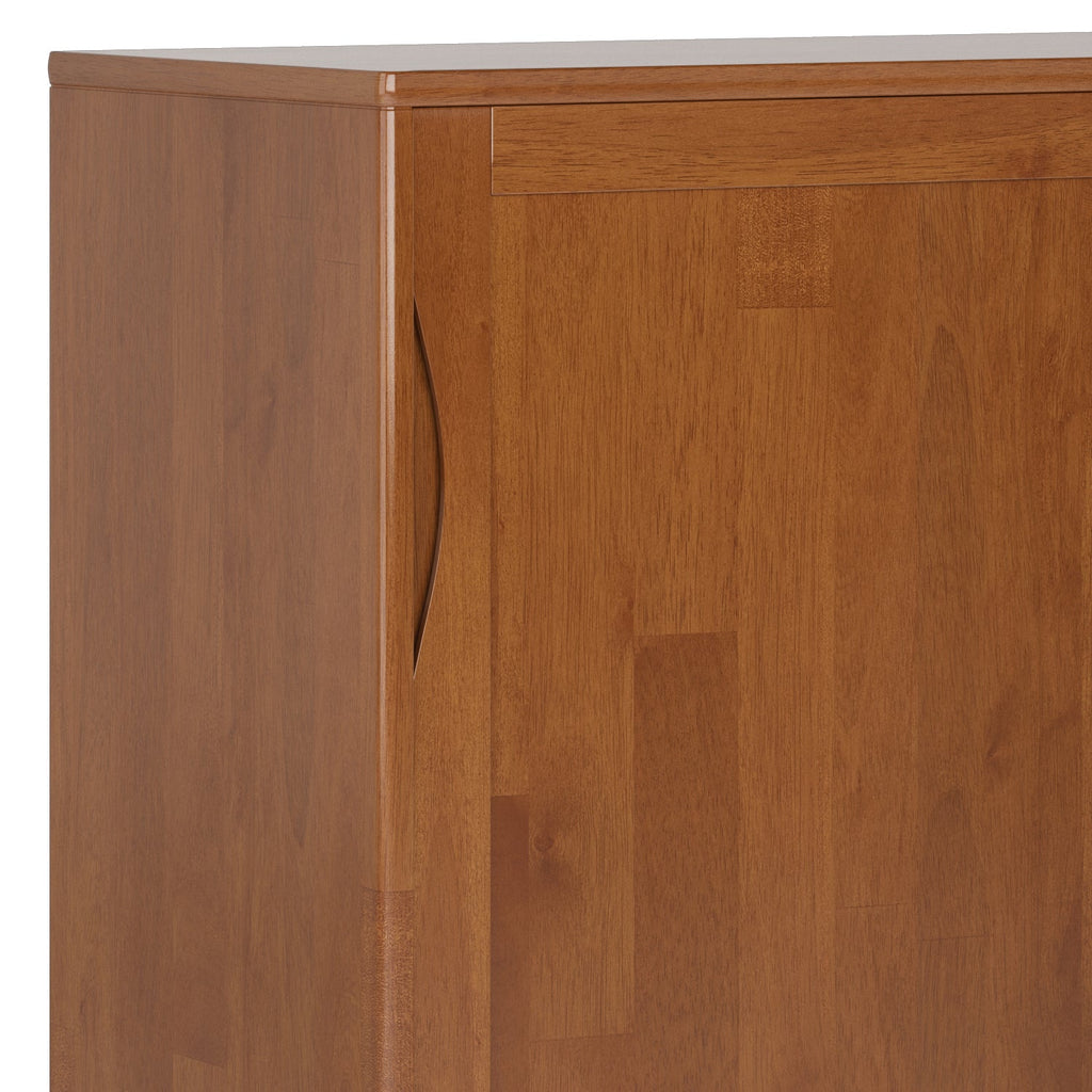 Harper 48 Inch Wide Solid Hardwood Mid-Century Modern Medium Storage Cabinet in Teak