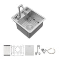 15" Undermount Bar Sink With Folding Faucet
