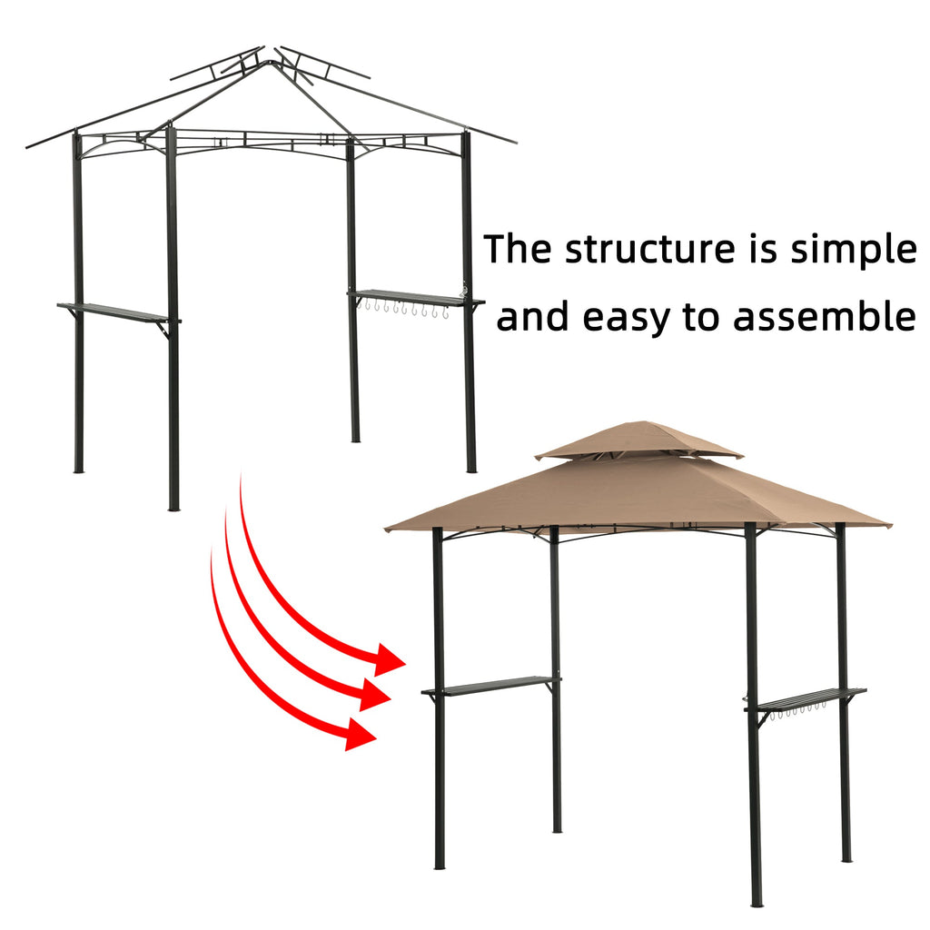 Outdoor Grill Gazebo 8 x 5 Ft