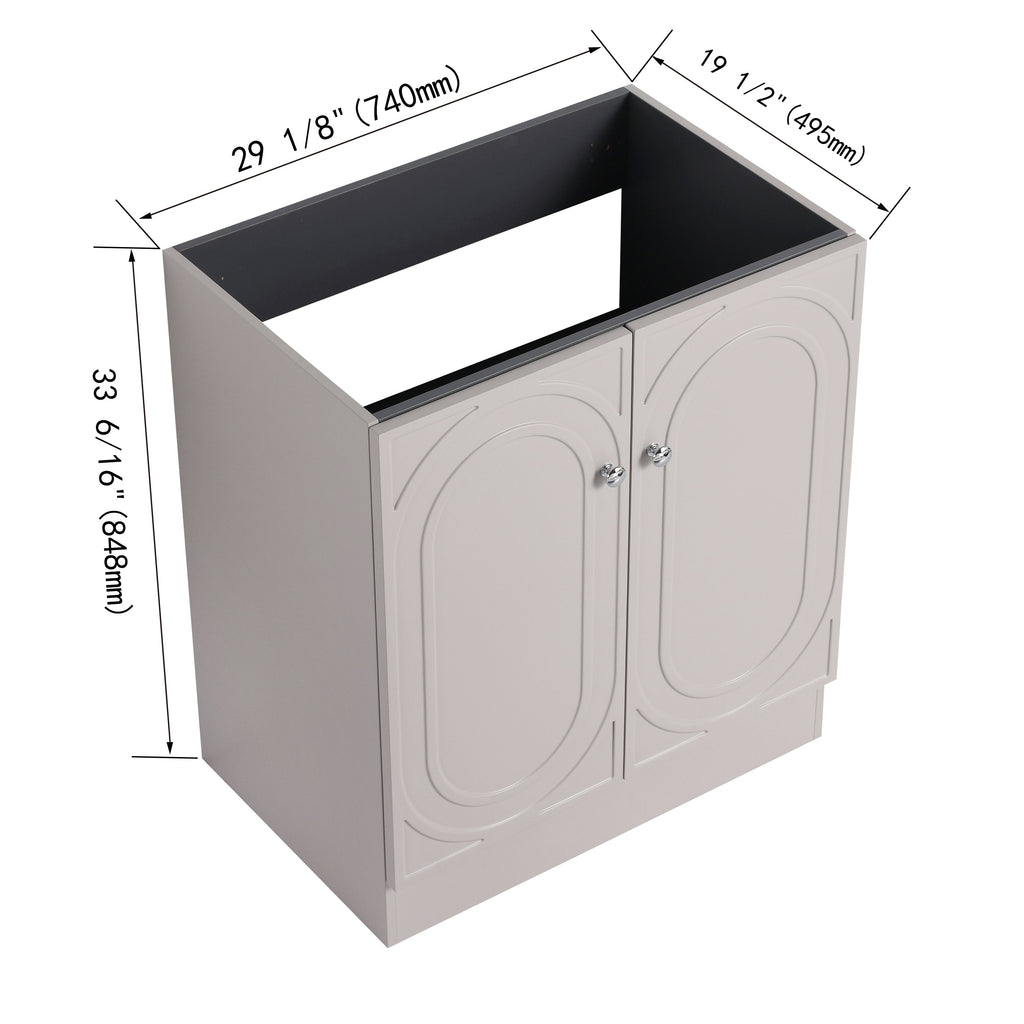 30" Freestanding Bathroom Vanity & 2 Soft-Close Cabinet Doors