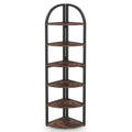 71.65" Tall 6 Tier Rustic Corner Shelf