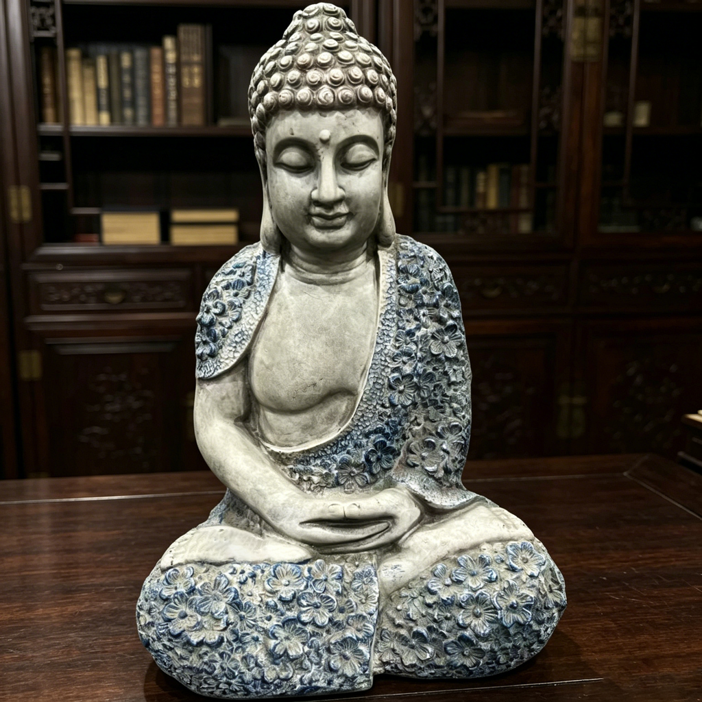 16'' Weatherproof Resin Buddha Garden Statue