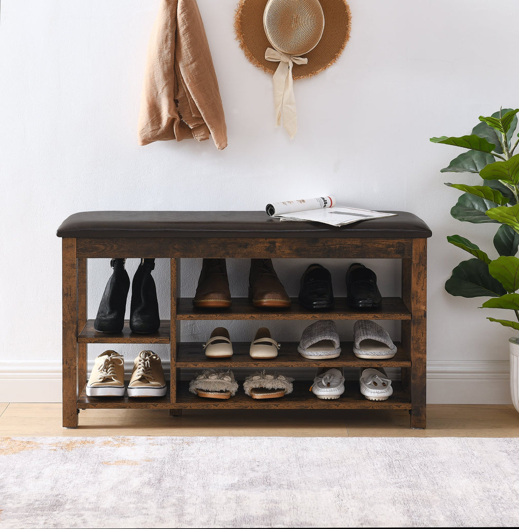 Height-Adjustable Long Shoe-Changing Bench