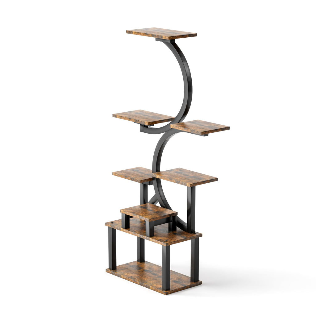 8-Tiered Indoor Plant Stand with Grow Lights