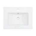 24"x18" White Rectangular Single Vanity Top