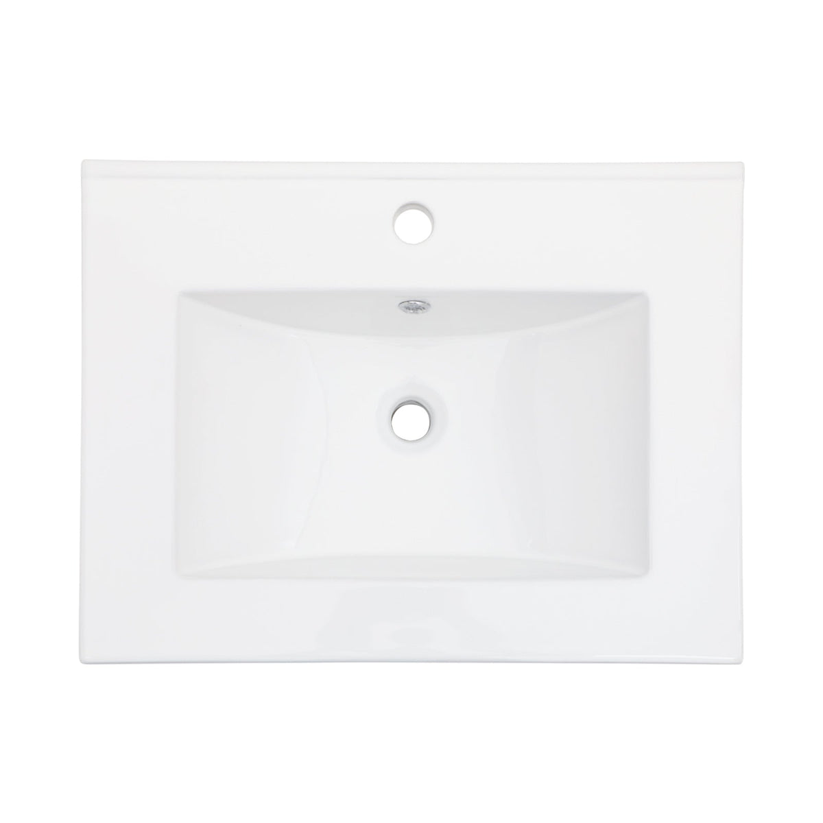 24"x18" White Rectangular Single Vanity Top