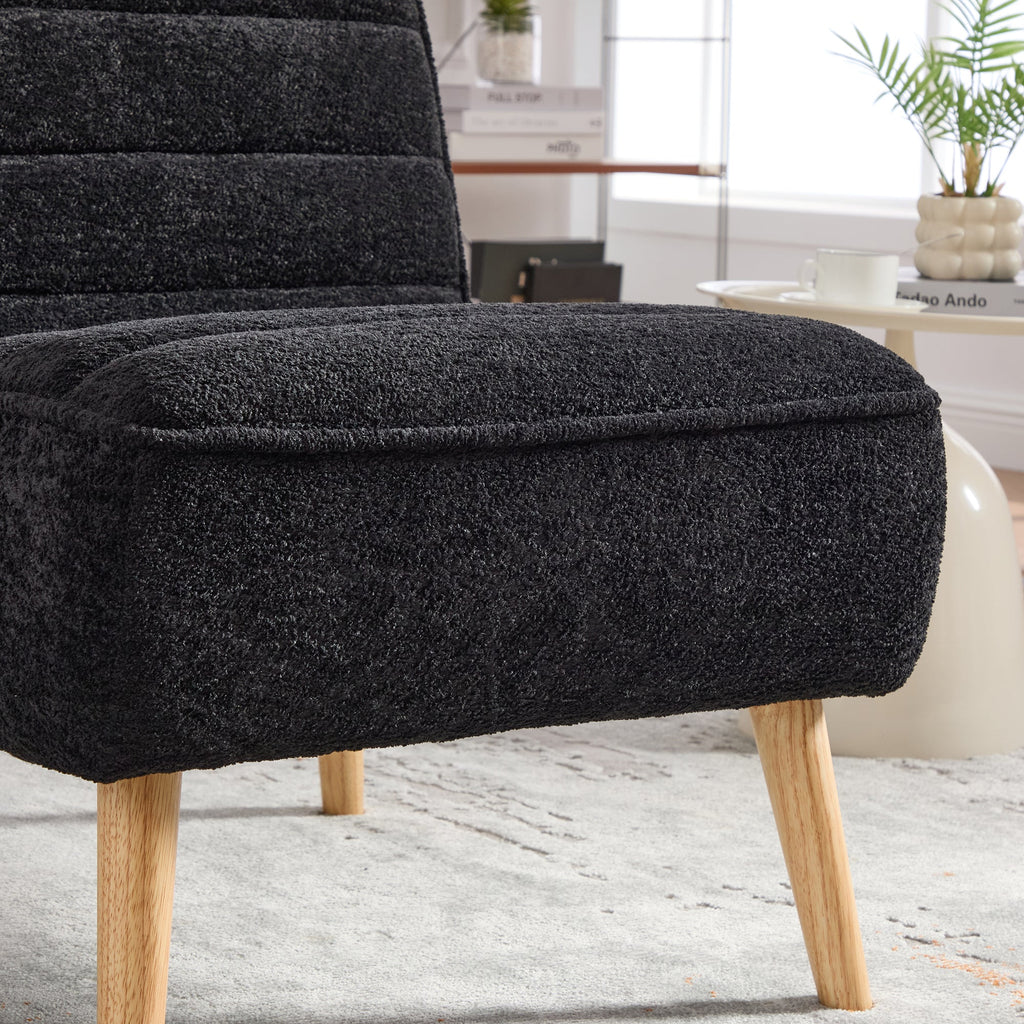 24.4" Wide Modern Upholstered Armless Chair