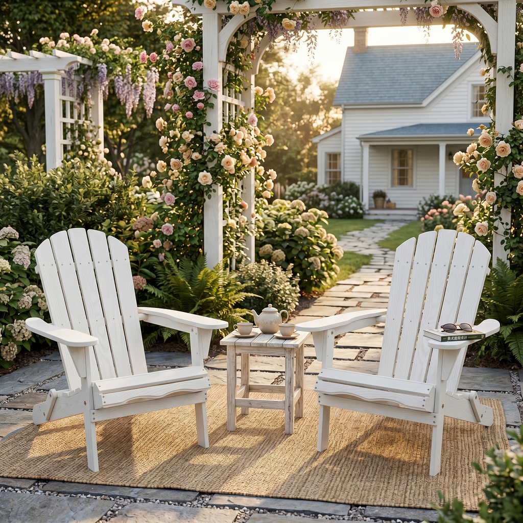 Wood Lounge Patio Chair for Garden Outdoor