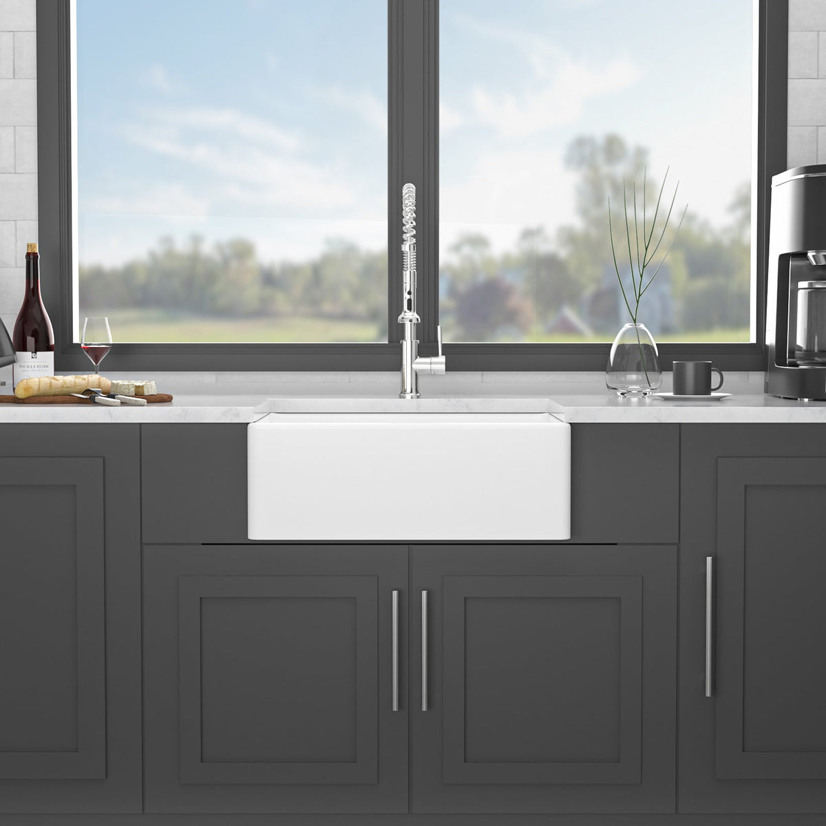 28" Ceramic Kitchen Sink