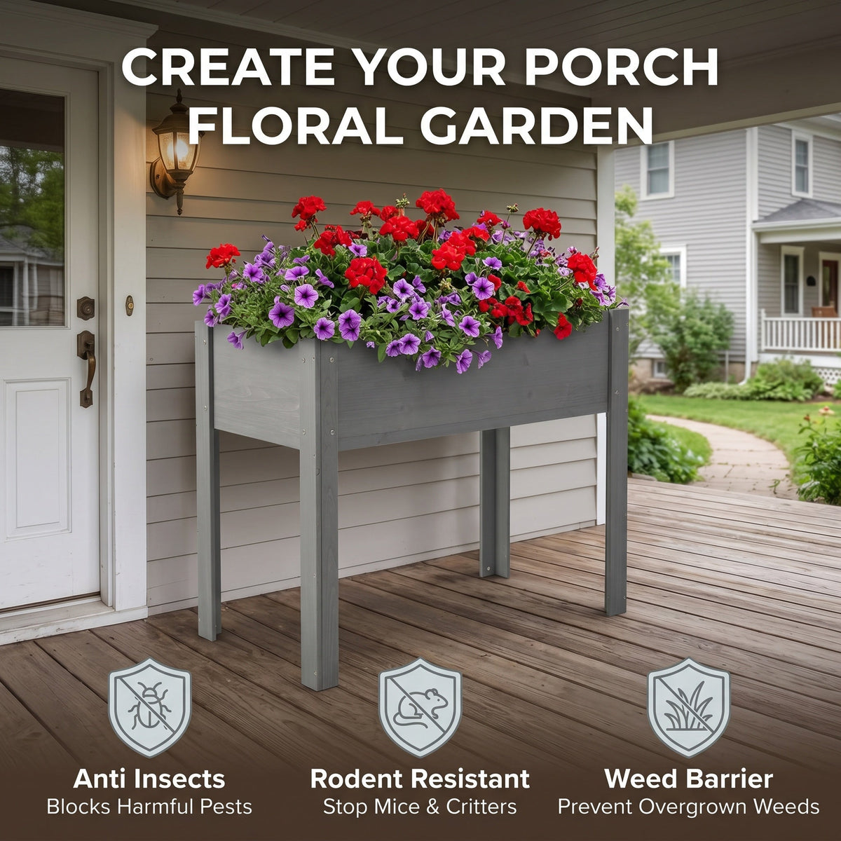 40-Inch Raised Garden Bed with Legs