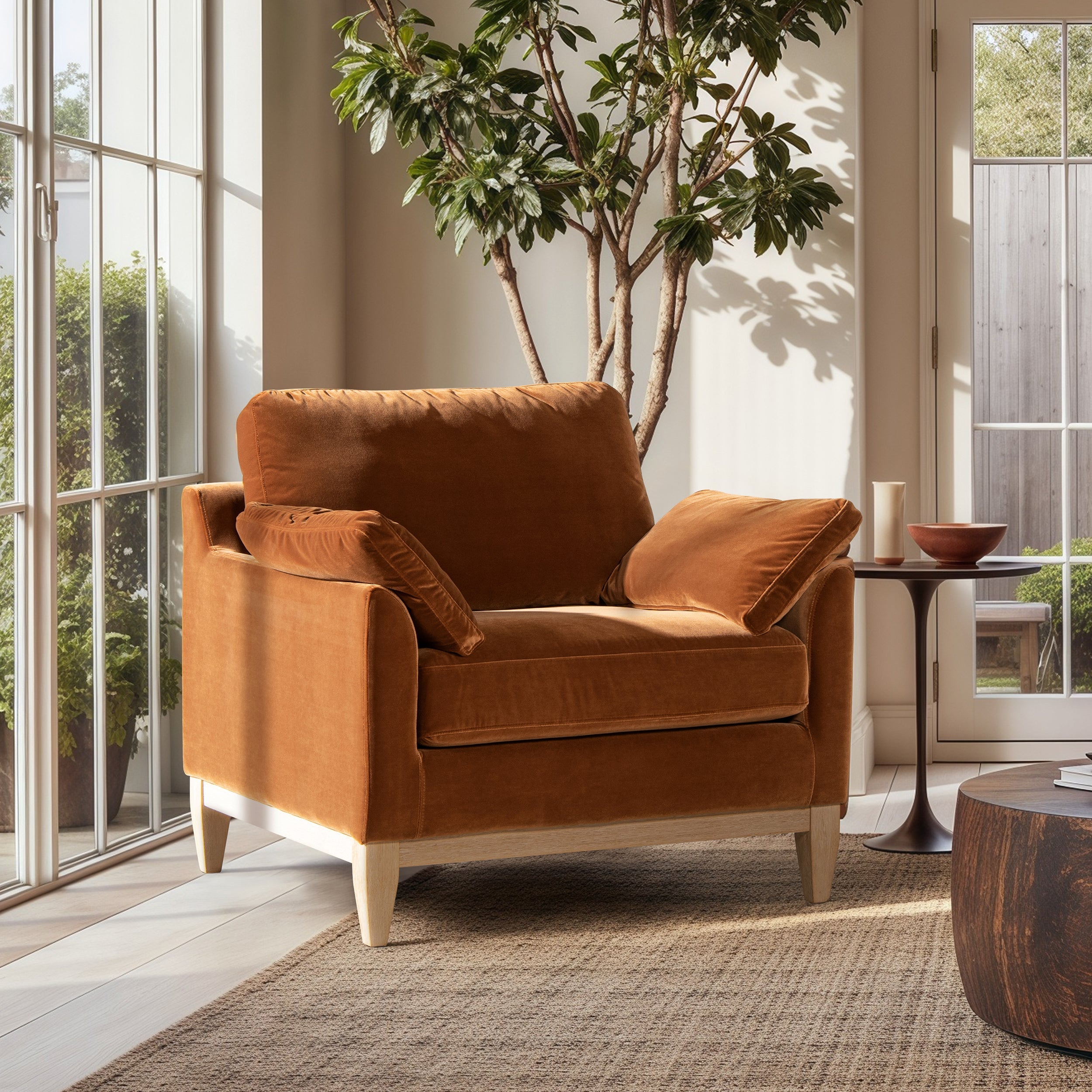 Pasadena 36" Wide Modern Farmhouse Accent Arm Chair