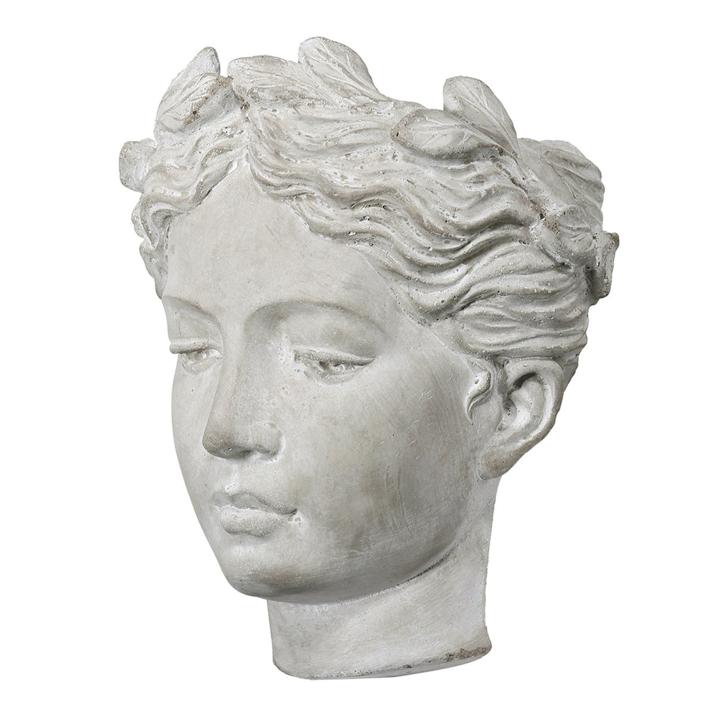Small Visage Cement Wall Planter Wall Vase