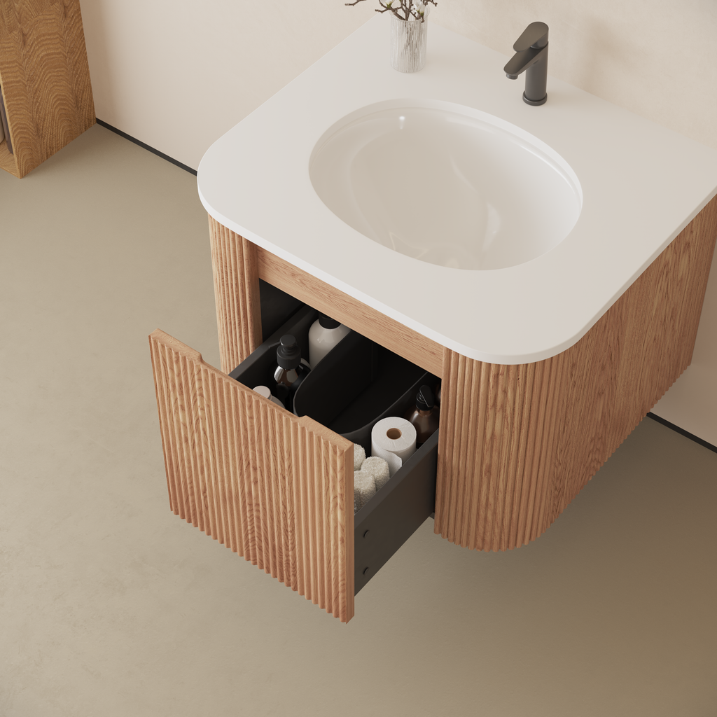 Arcora 24 Inch Wall Mounted Bathroom Vanity with Sink