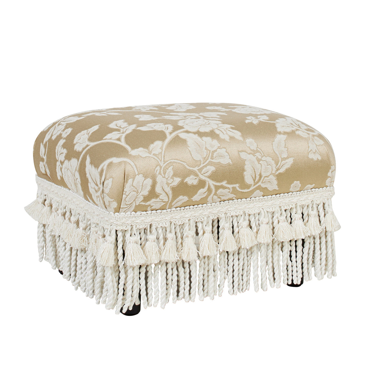 Fiona Accent Footstool Ottoman, Champagne