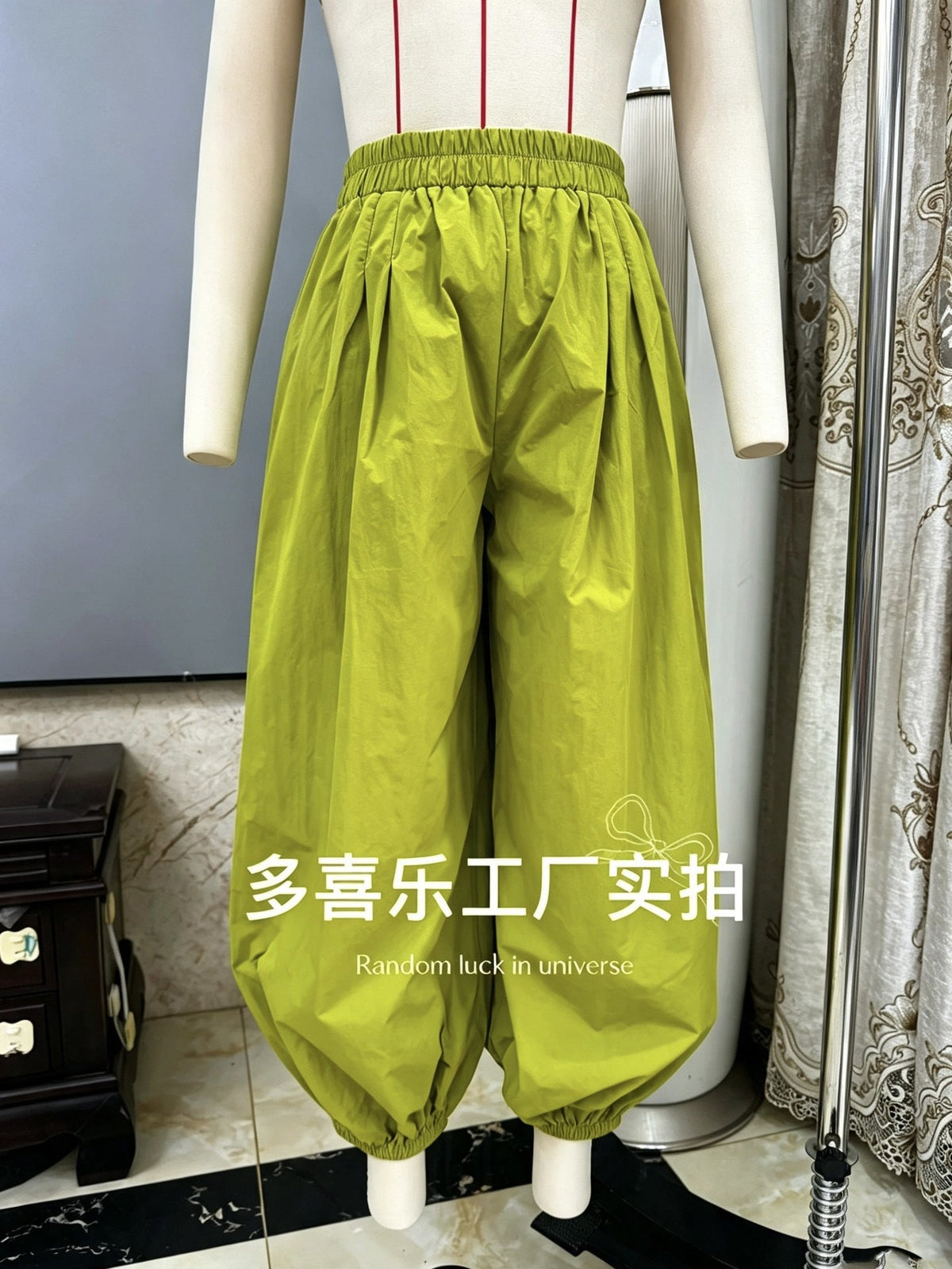 Women's Summer Loose Casual Solid Color Lightweight Breathable Jogger Lantern Pants Wide-Leg Pants Harem Pants With Lightweight Fabric