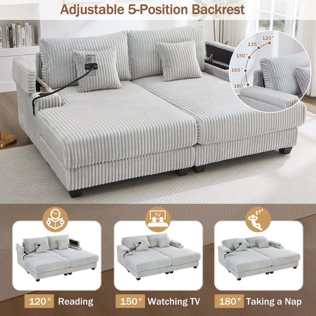 Modern Chaise Sofa 75.5" Chaise Lounge