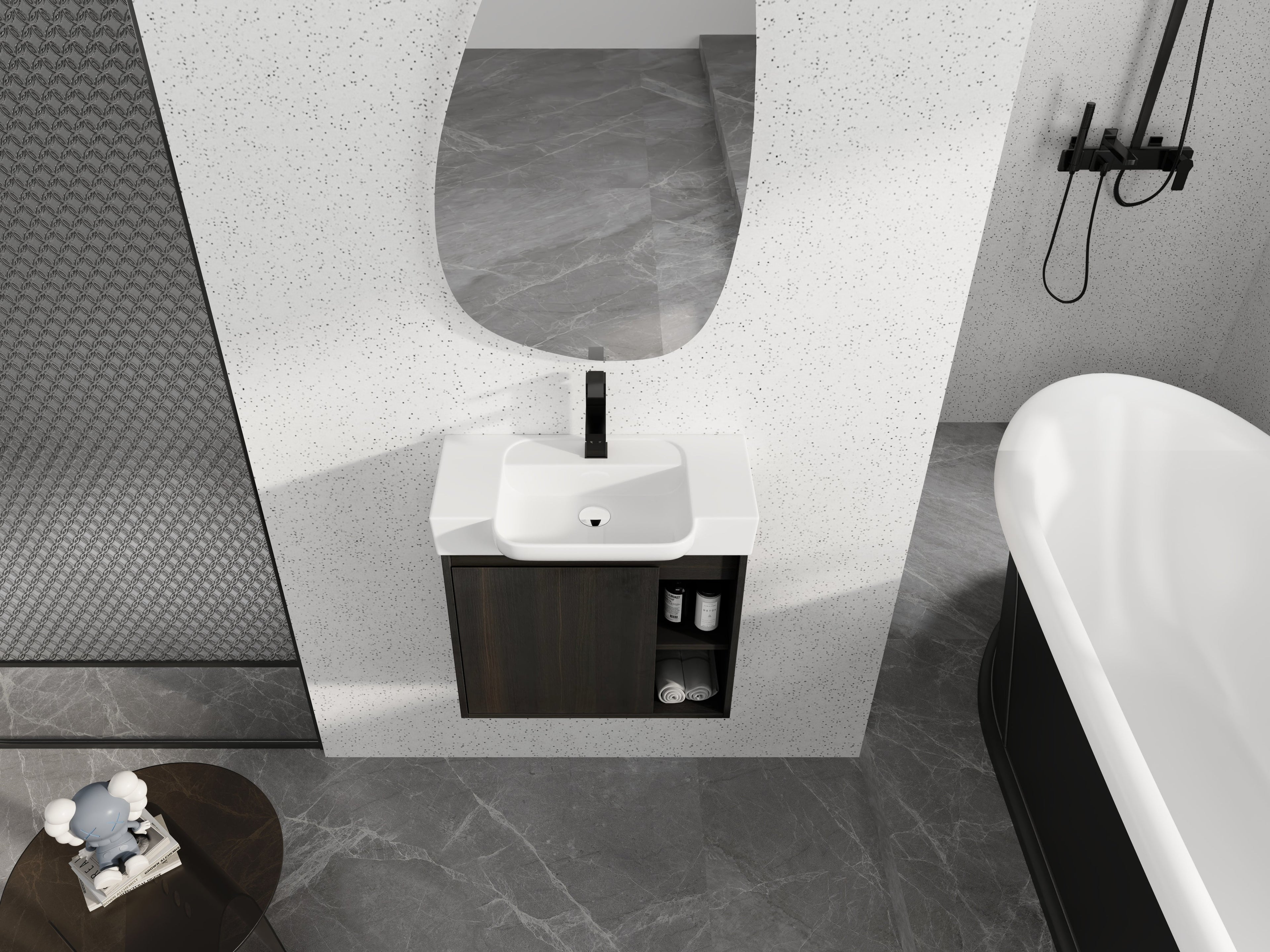 24'' Wall-Mounted Bathroom Vanity