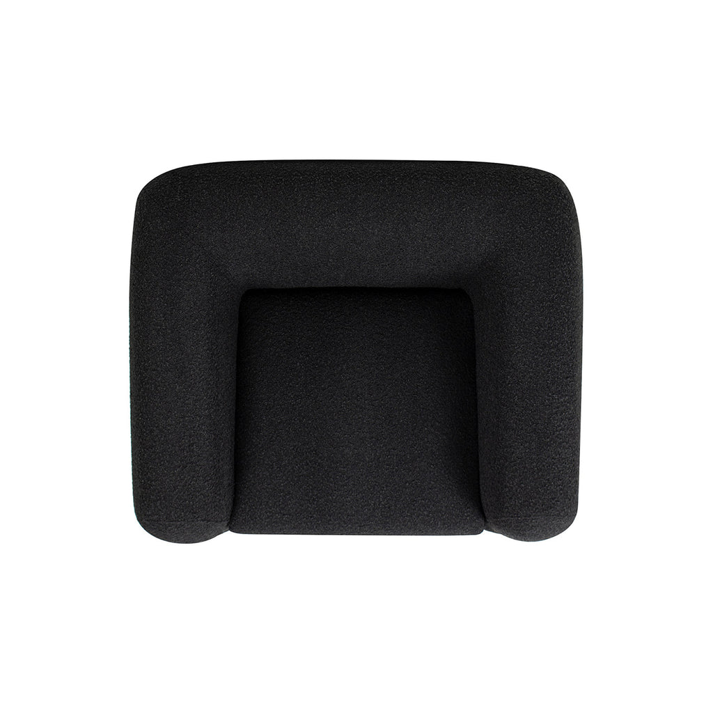 Alpine 44" Sherpa Arm Chair, Ebony