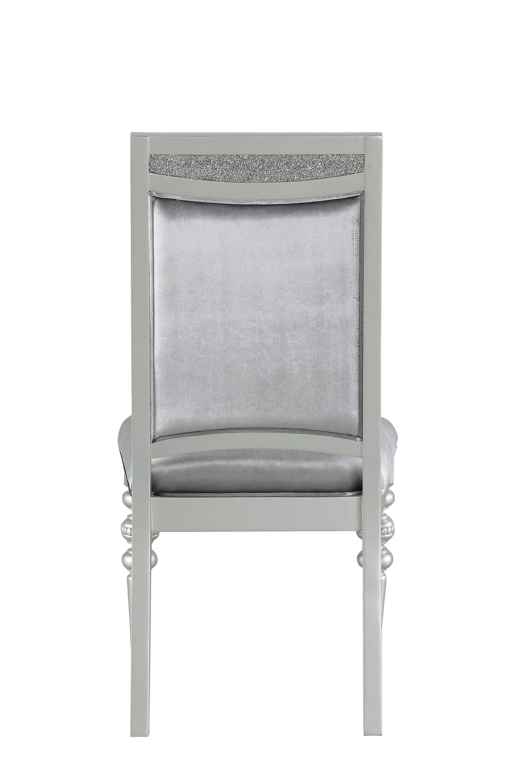 Maverick Fabric & Platinum Finish Side Chair (Set of 2)