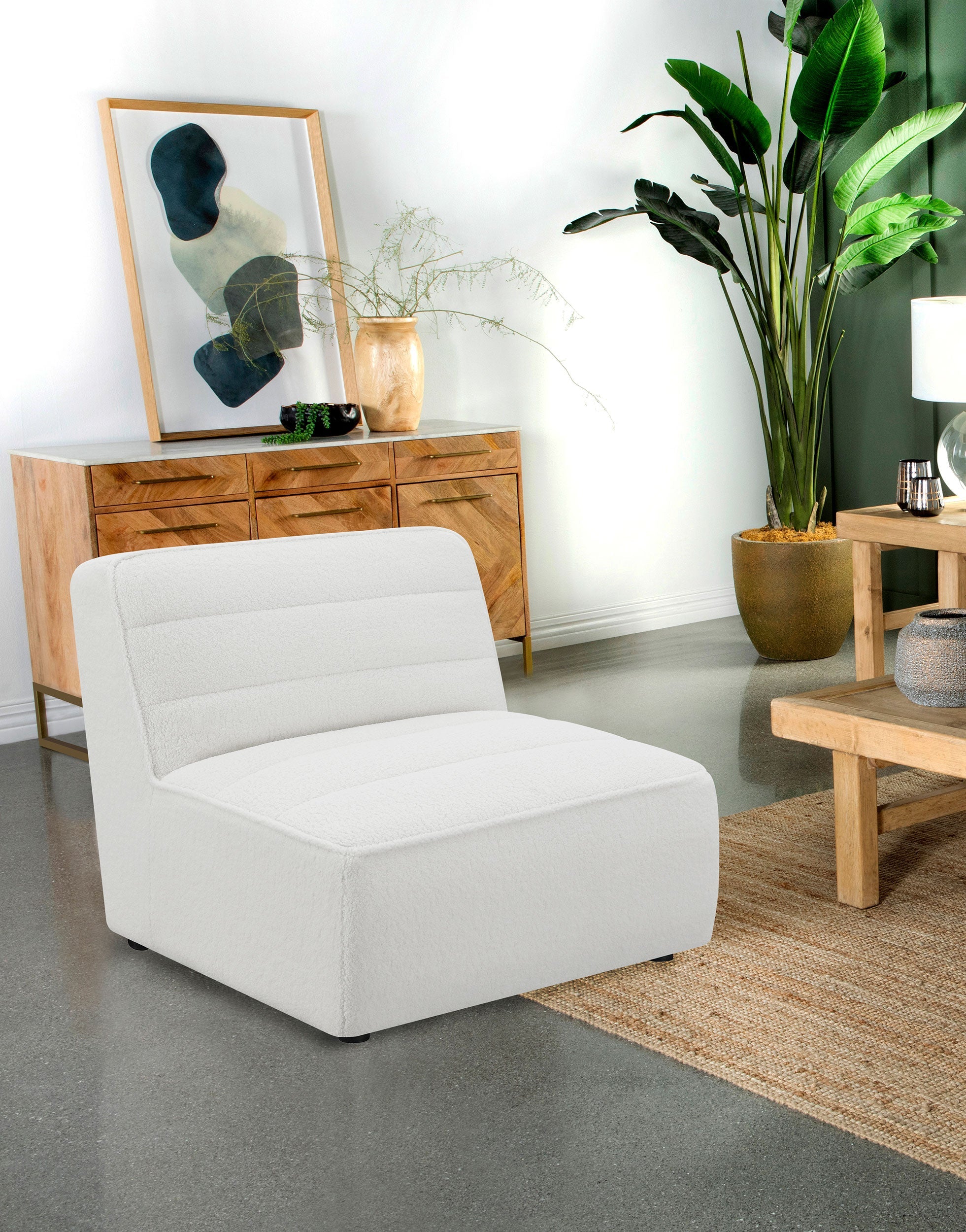 Bonnie Contemporary Armless Chair