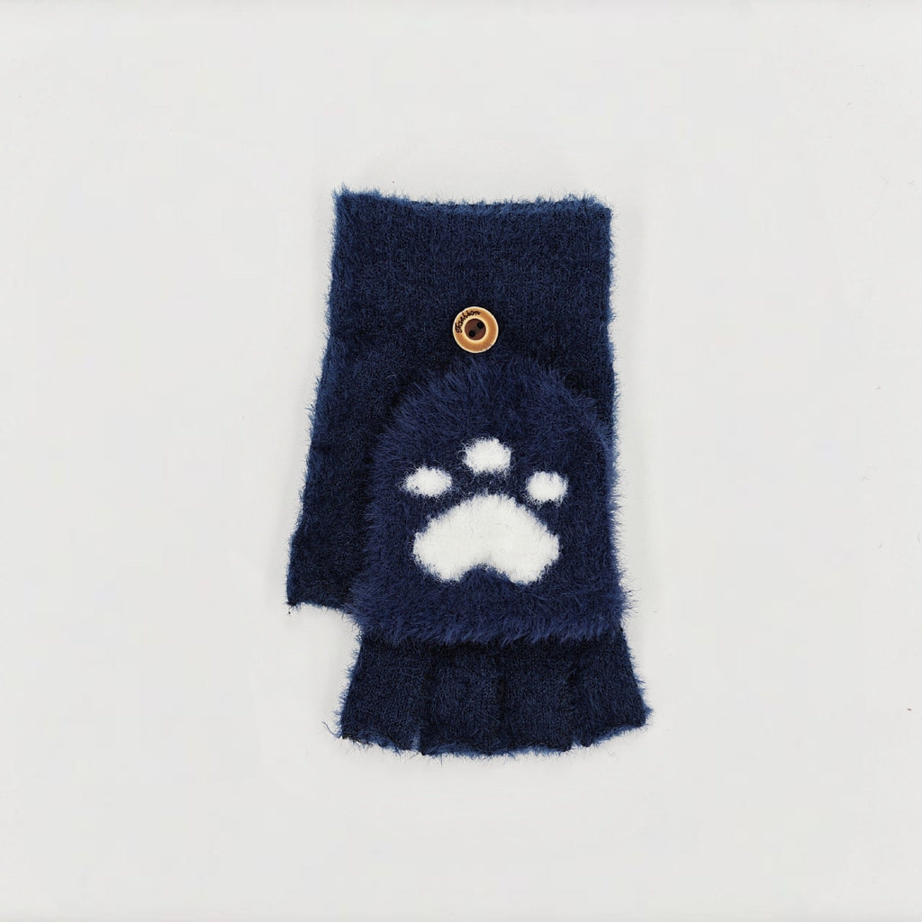 Half-finger Knitted Warm Cat-claw Gloves