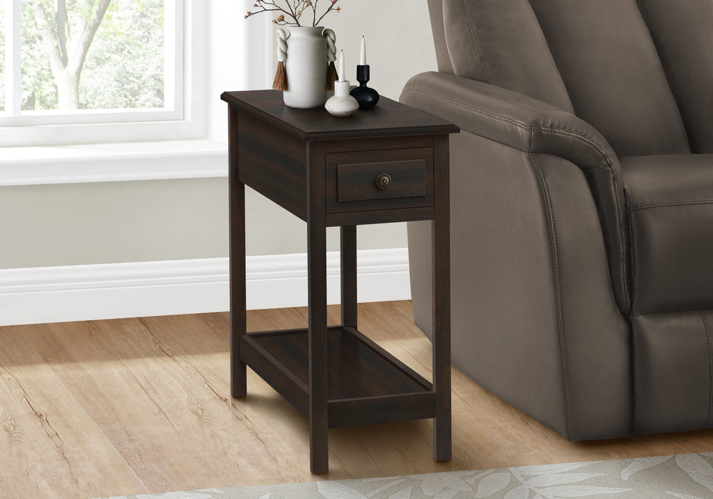 2 Tier Accent Table with Storage Drawer