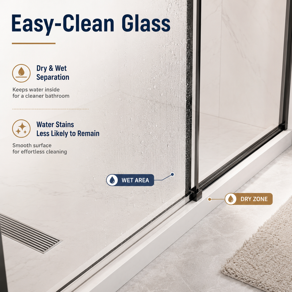 60" W x 73" H Soft Closing Sliding Frameless Shower Door