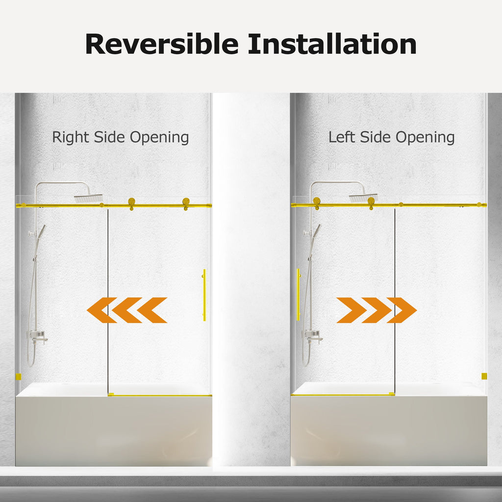 Frameless Single Sliding Soft-Close Shower Doors