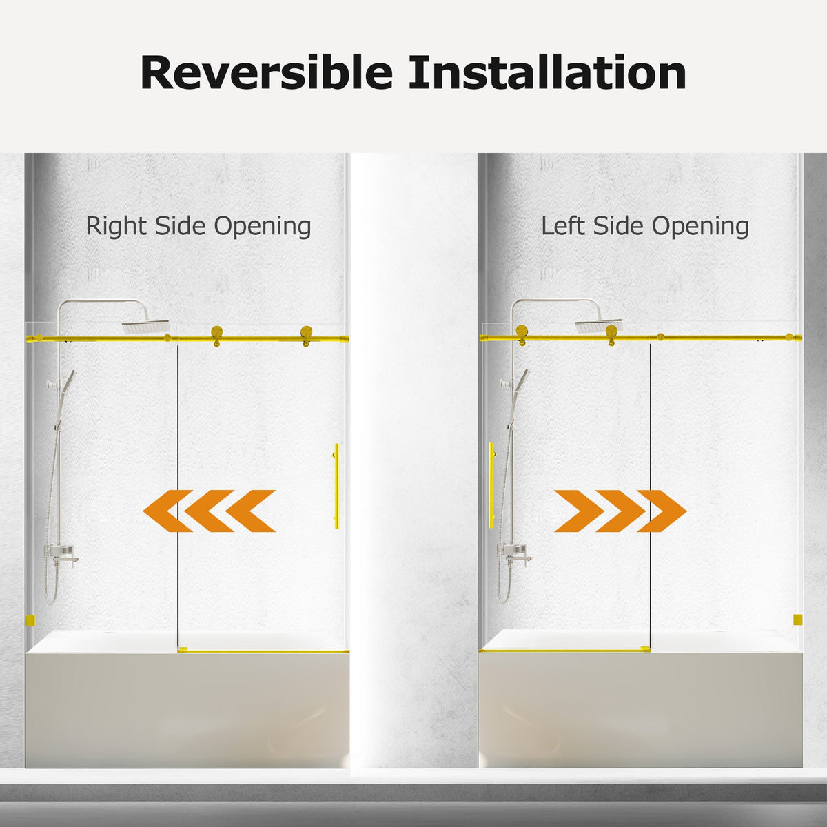 Frameless Single Sliding Soft-Close Shower Doors
