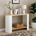 Small Nightstand with 2-Layer Storage Shelves