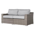 Chic Fully Assembled 66" Wide Outdoor Wicker Loveseat with Plush Cushions