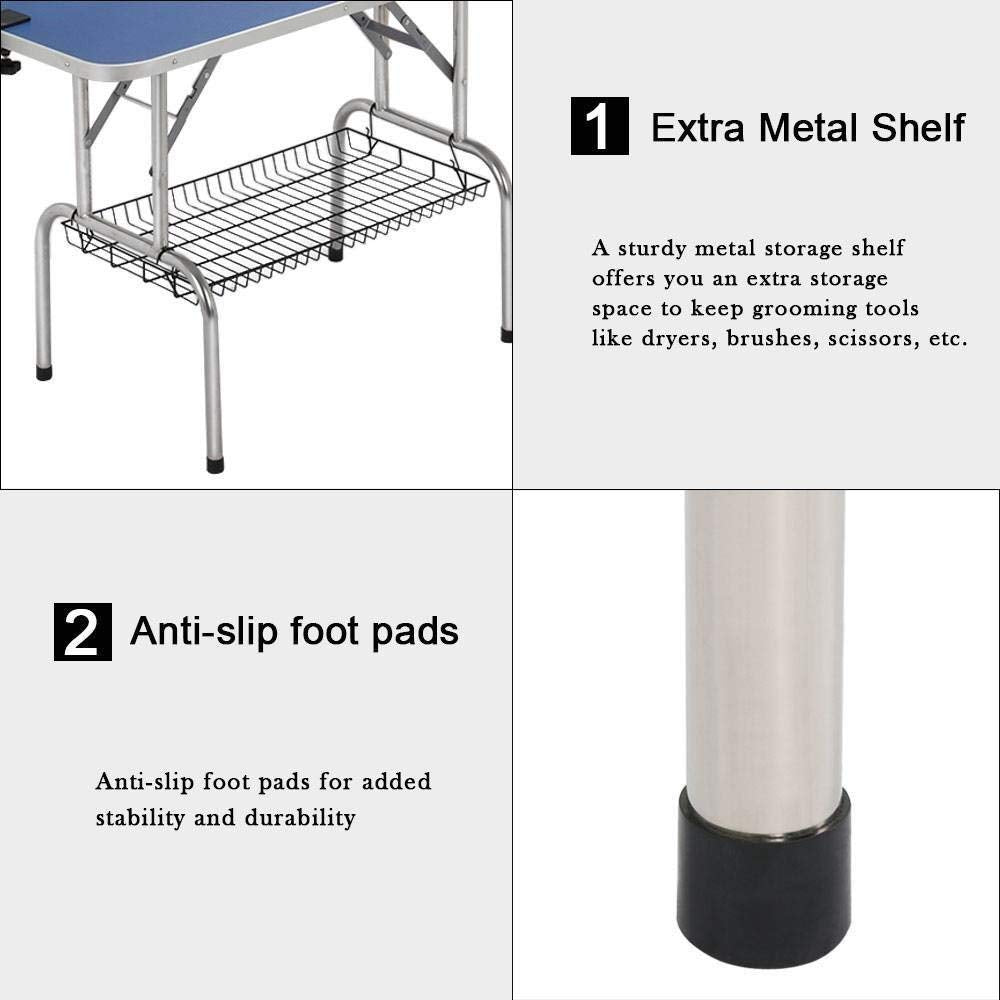 36" Folding Dog Grooming Table - Heavy Duty Stainless Steel