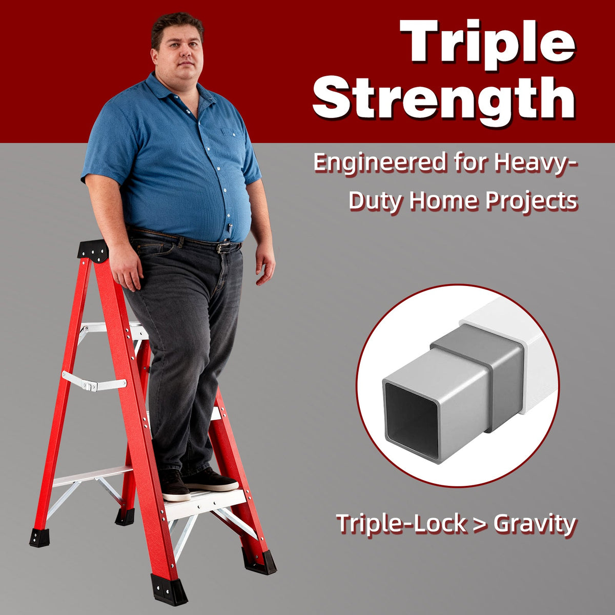Fiberglass Single-Sided Stepladder