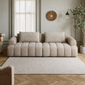 Modern Sectional Sofa - 4-Seater Chenille Velvet Upholstered Couch