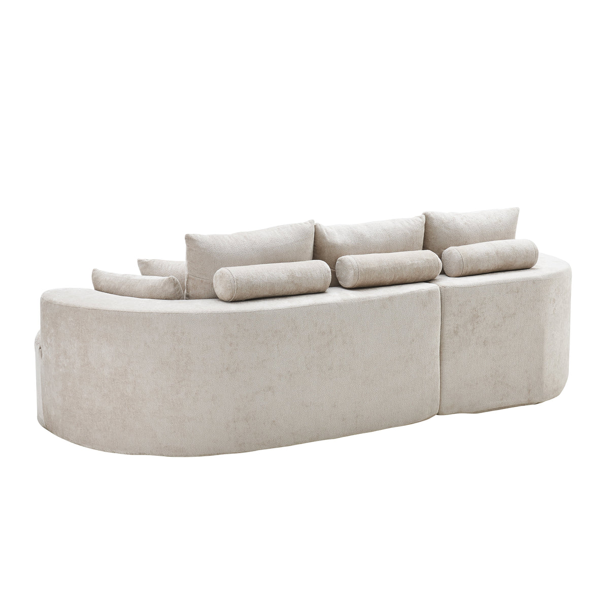 106 in. 2-Piece Fabric Cloud Curved Sectional Sofa with Chaise