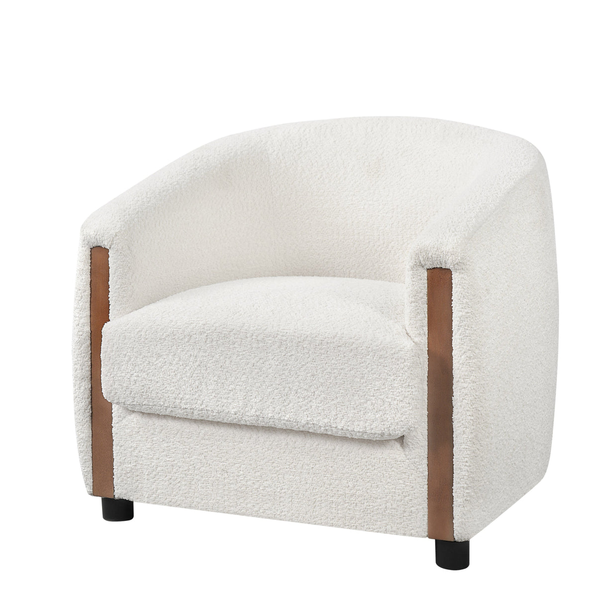 31.8" Modern Curved Barrel Accent Chair