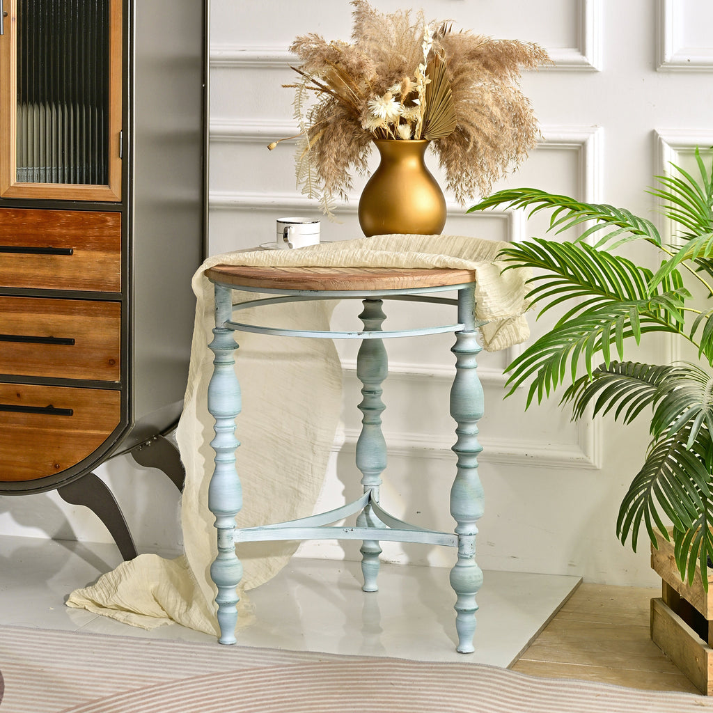 Accent Rustic Wooden Carved Coffee Table