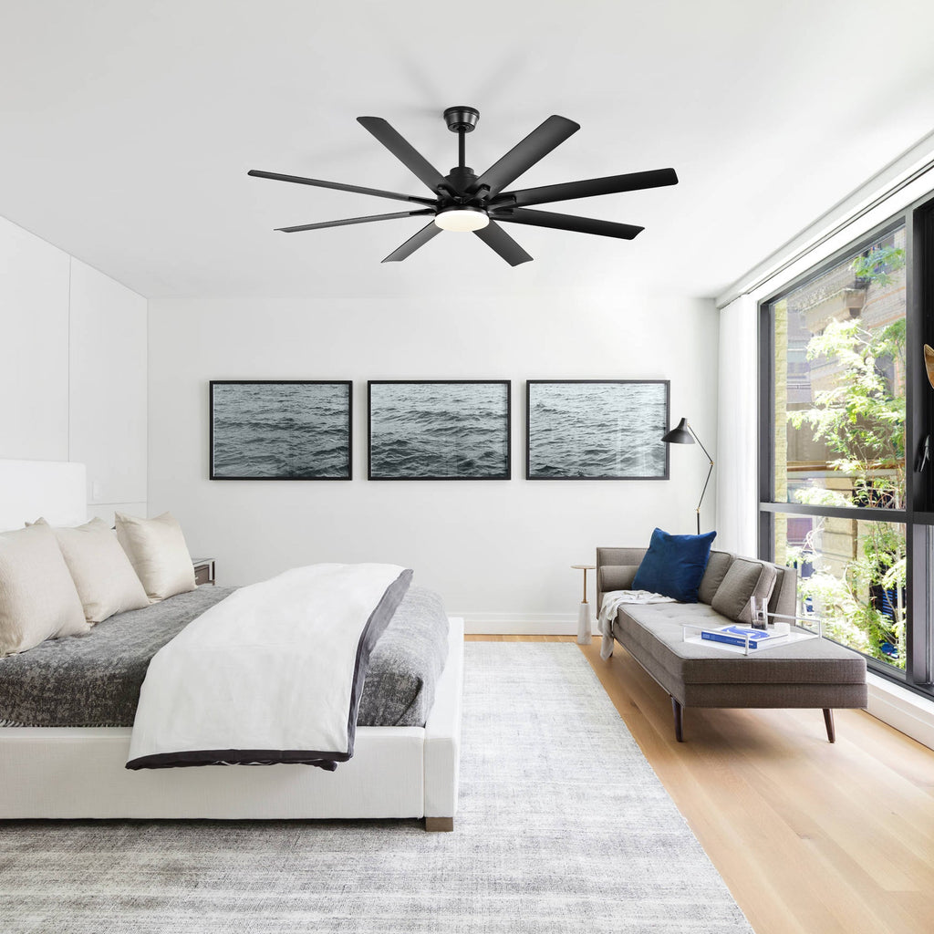 Modern 52-Inch Smart Ceiling Fan With Light
