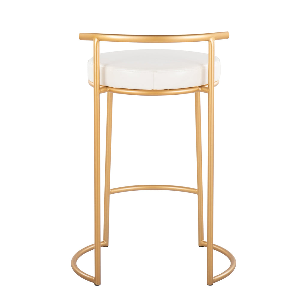 Round 26" Contemporary Fixed-Height Counter Stool