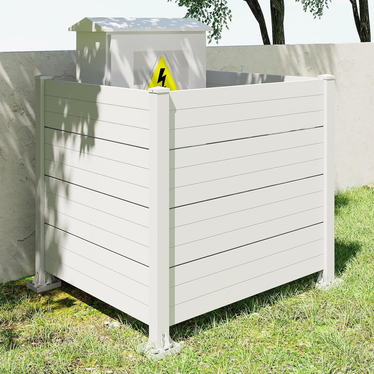 50" W x 49" H Outdoor Privacy Screen, Air Conditioner Fence