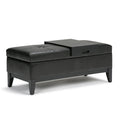 Oregon 42 Inch Wide Storage Ottoman Bench with Tray