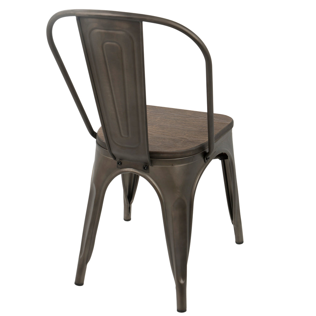 Farmhouse Stackable Dining Chair in Antique Finish