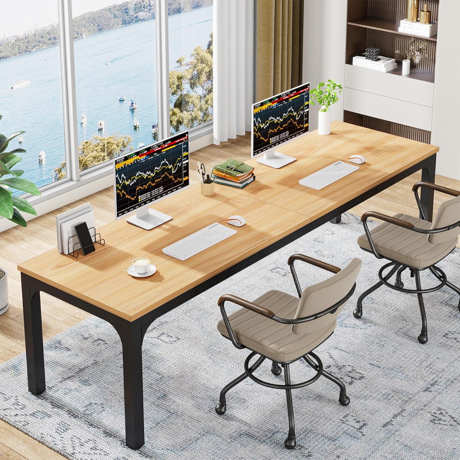 78" Light Walnut Dining Table