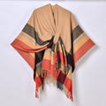Adjustable Strap New European And American Classic Plaid Shawl