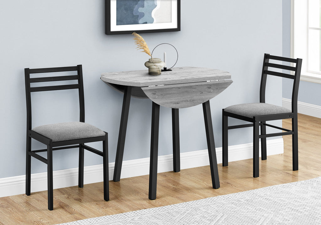 Dining Table Set, 3pcs Set, Small, 35" Drop Leaf, Kitchen