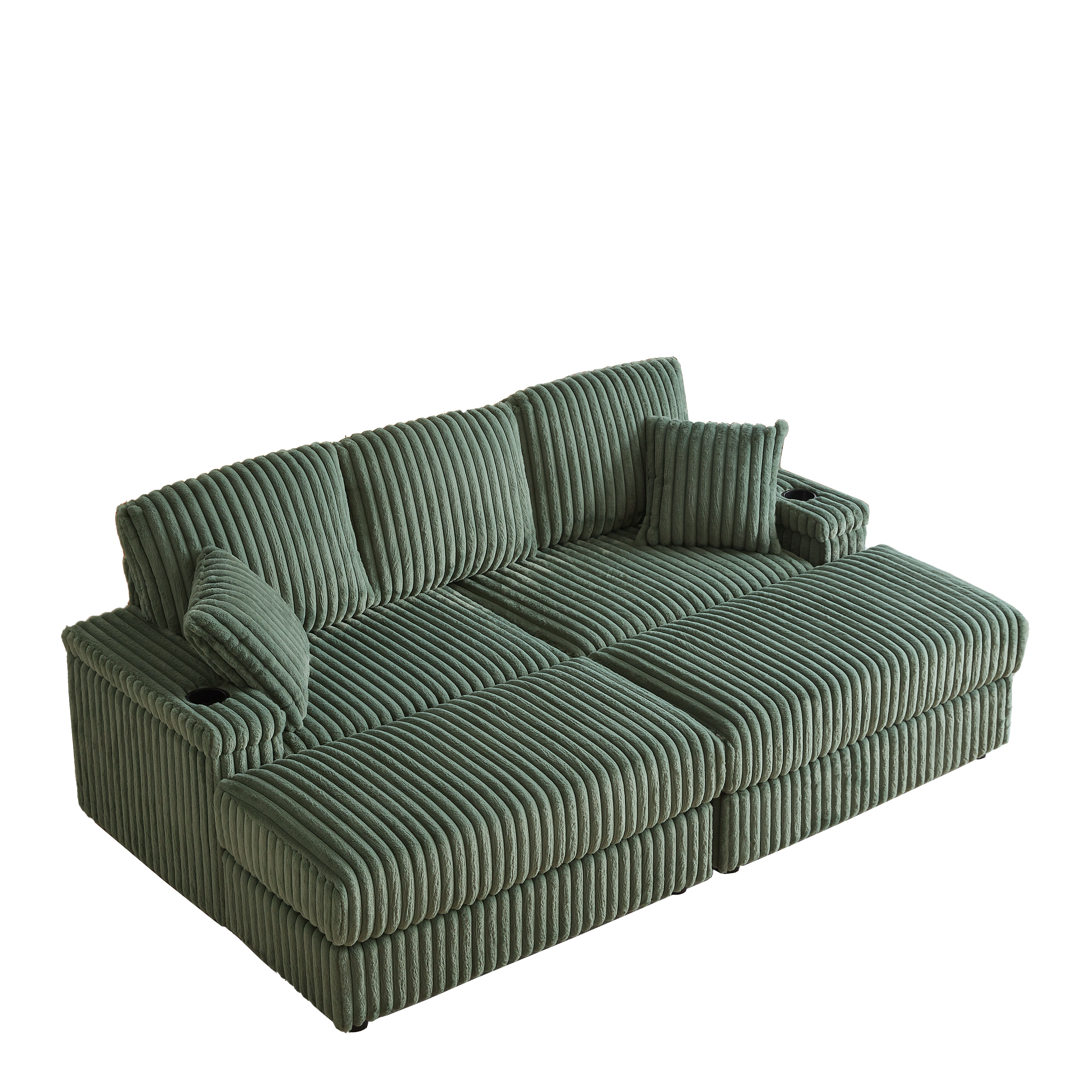 84-Inch Corduroy 3-Seater Sofa