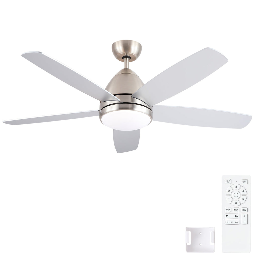 52 In. Indoor Brushed Nickel Ceiling Fan