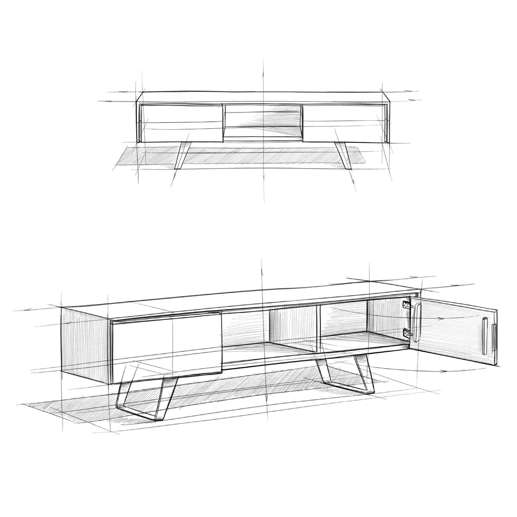 Lowry 72 Inch Wide Solid Wood TV Stand in Distressed