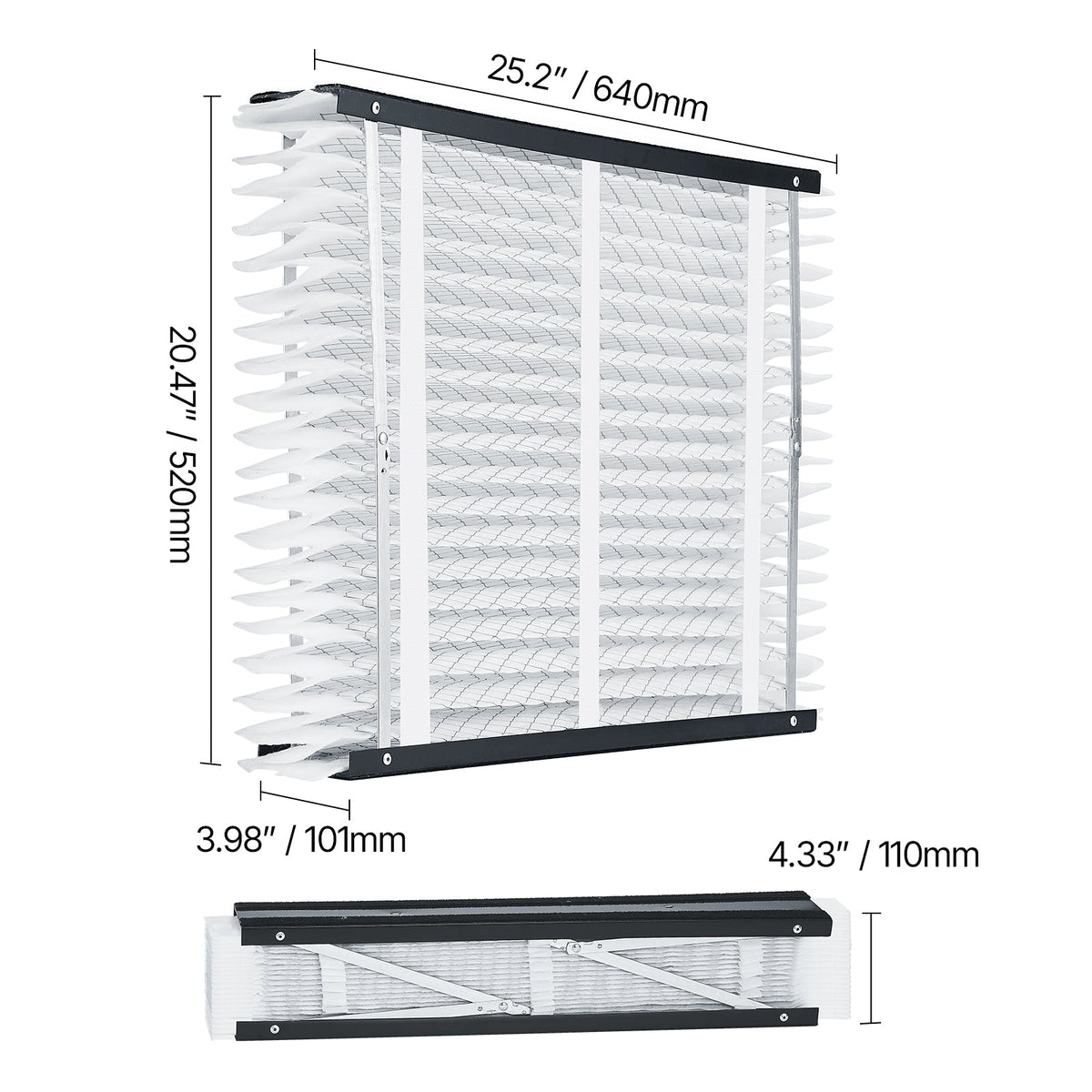 Air Filters MERV 11 Electrostatic Pleated HVAC Furnace Filter 4-Pack