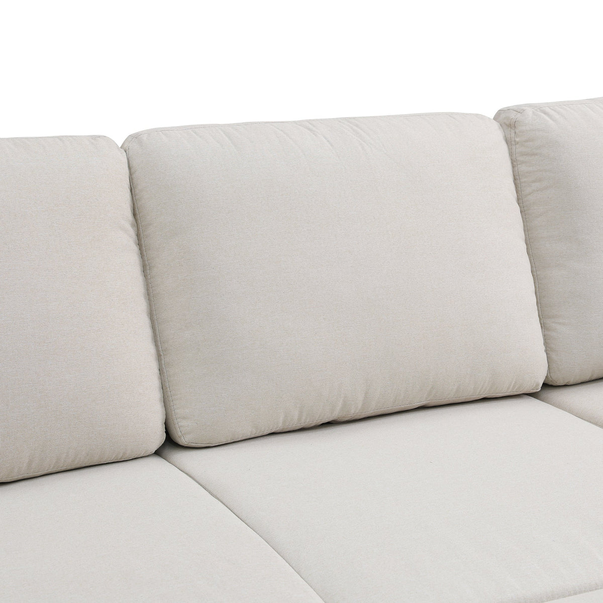 23" x 23" Off-White Square Ottoman